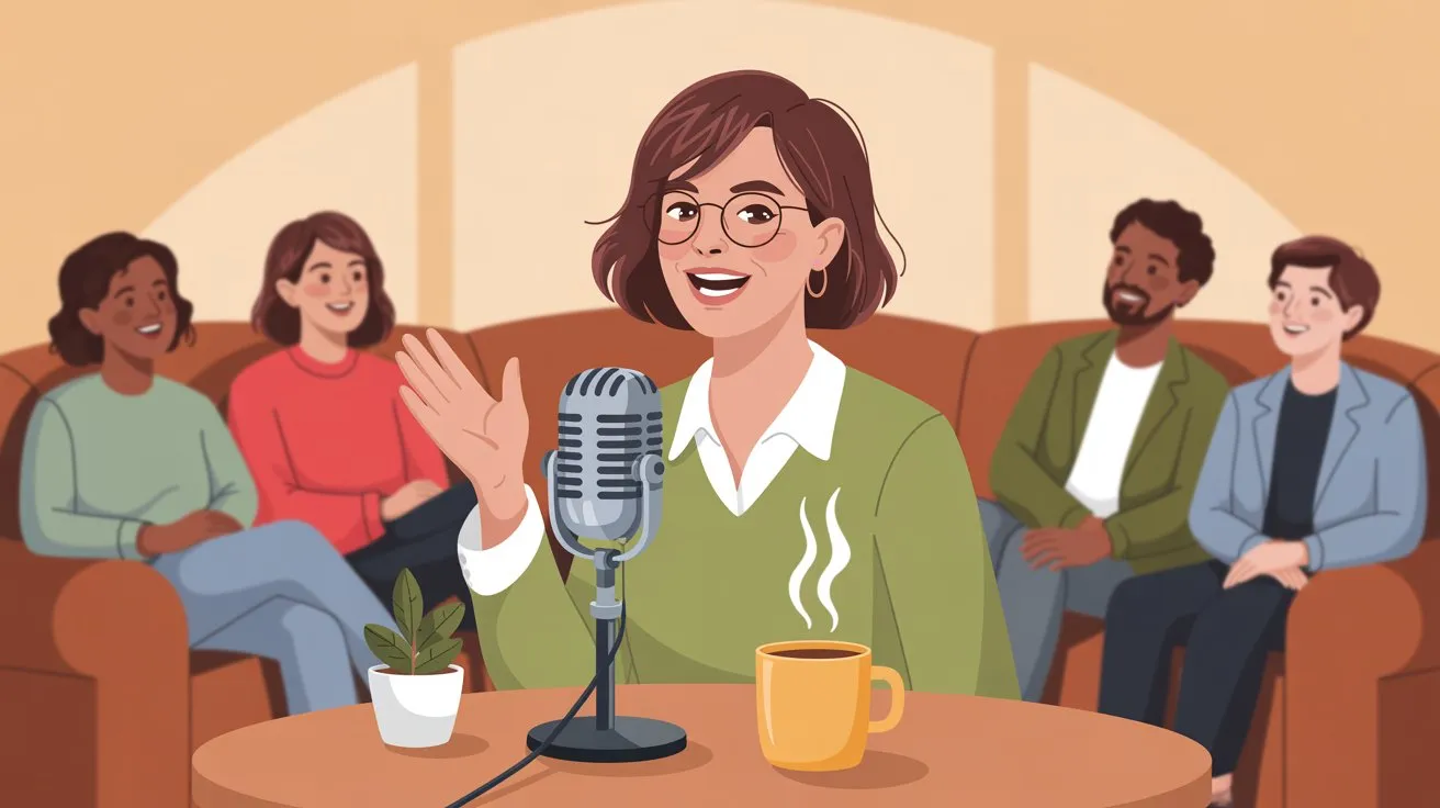 Podcast community connection visualization showing engaged listeners and membership relationships