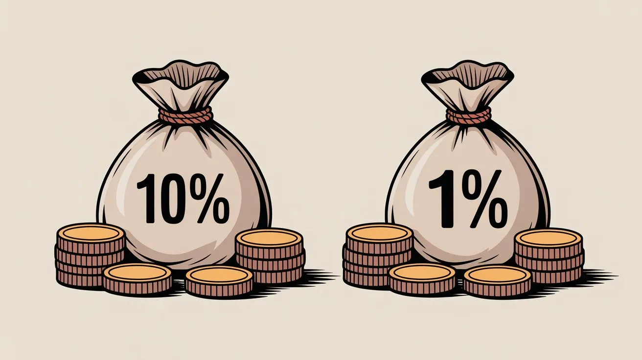 Visual comparison of platform fees showing creator earnings with lower fees versus higher fees