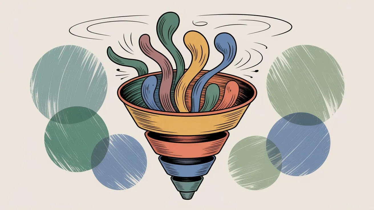 Podcast audience funnel visualization showing discovery to conversion journey from free listeners to paying members