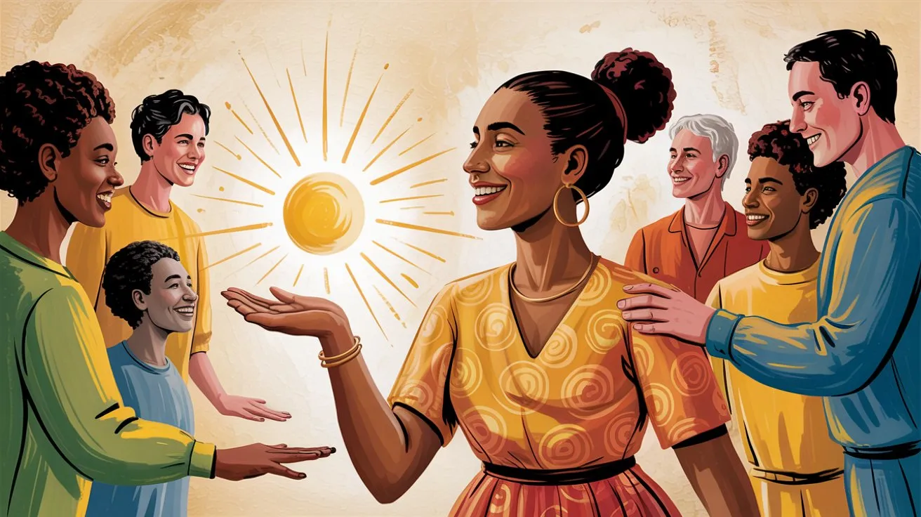 Engaged community celebration showing success and supporters thriving together