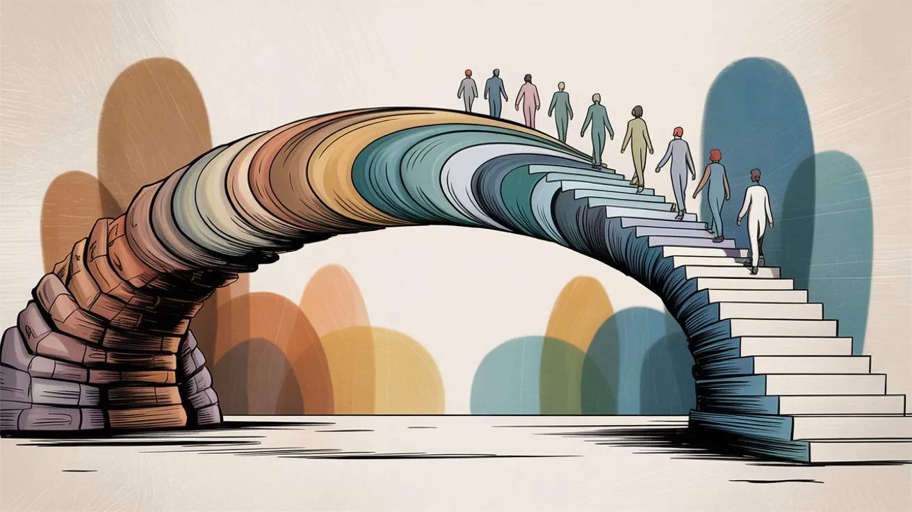 Platform migration process visualization showing the transition between creator platforms